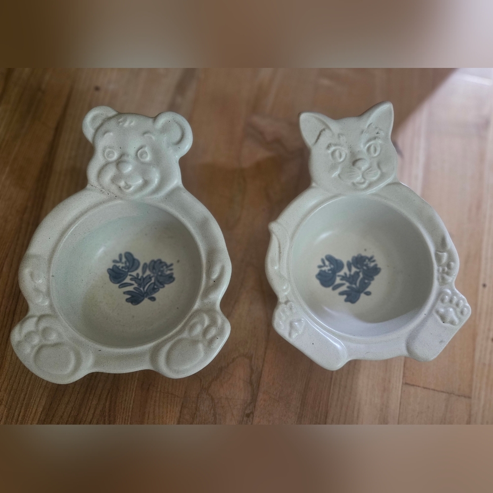 Vintage Yorktowne Bear And Cat Porragier Pfaltzgraph
